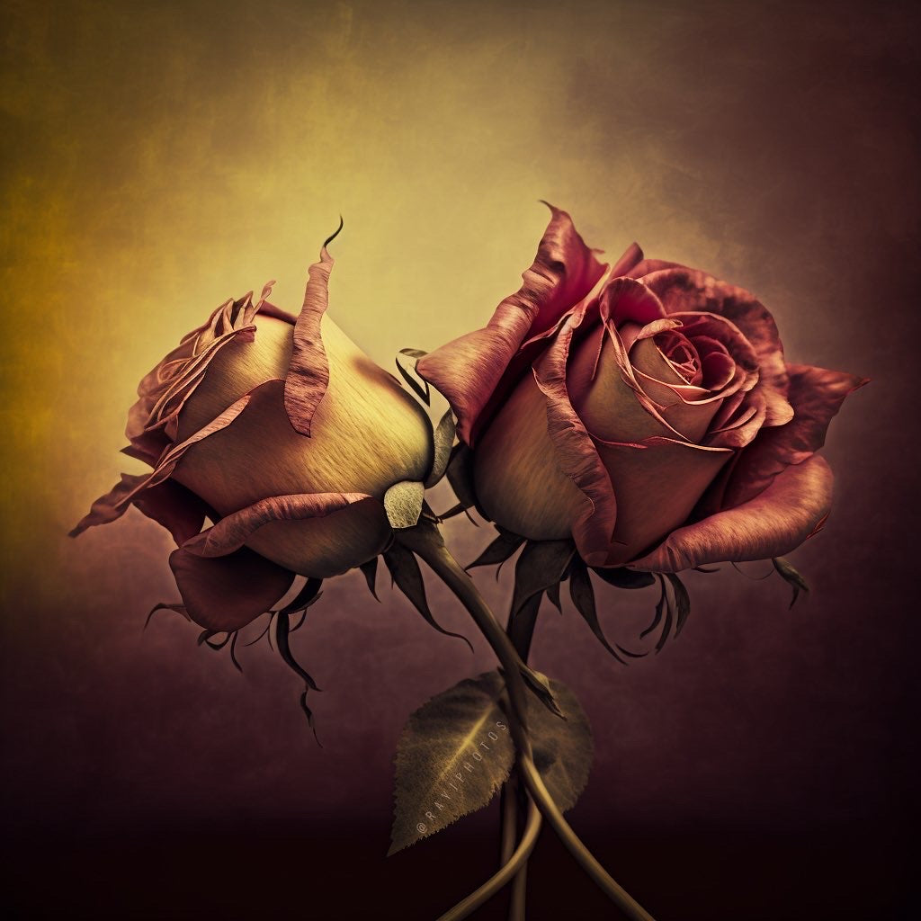 Twisted Love  - Two Roses Entangled in Love