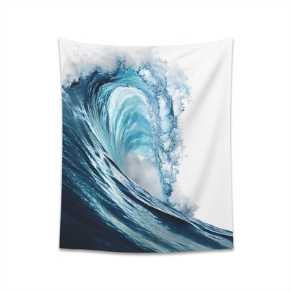 Azure Horizon: High-Detail Ocean Wave Wall Tapestry