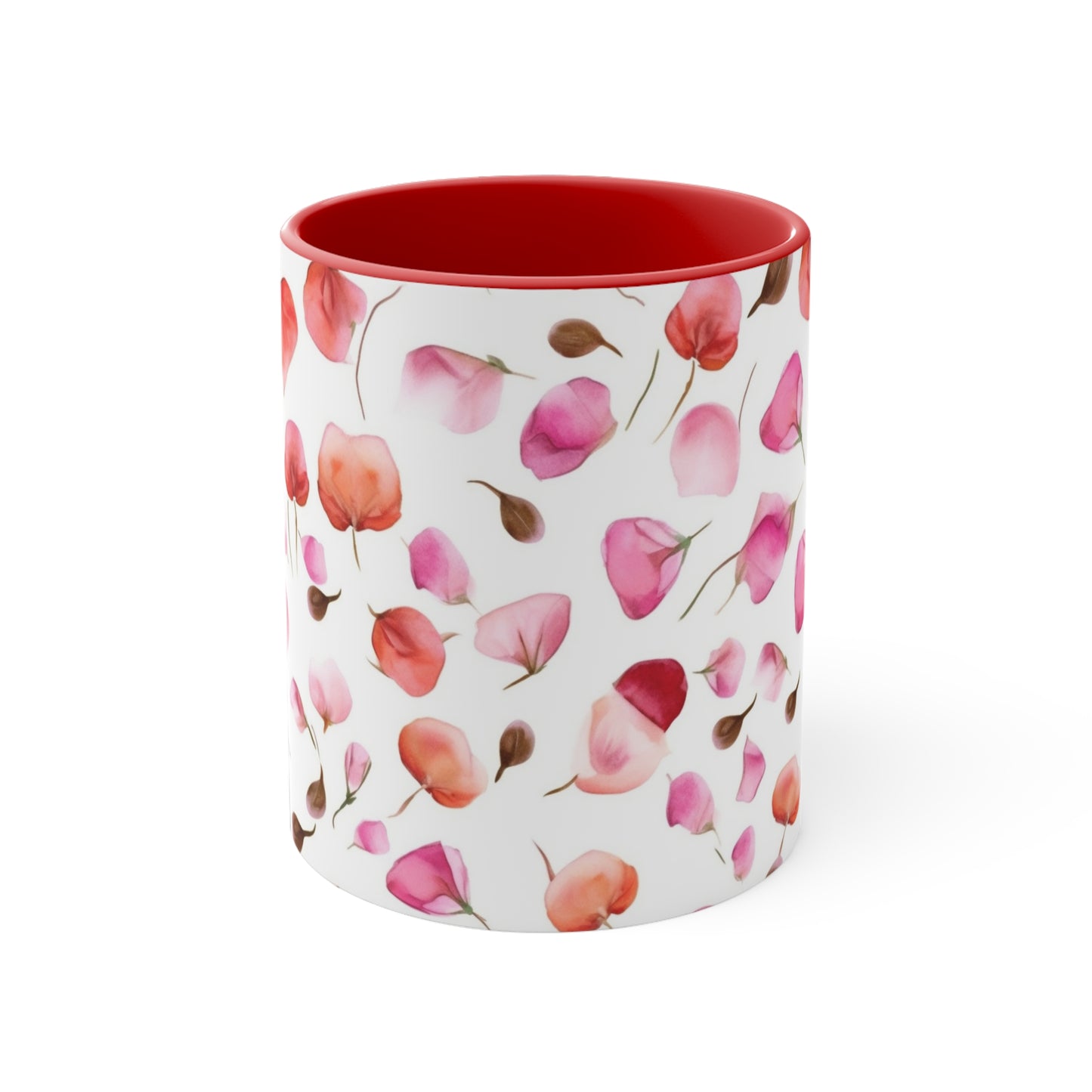 Poppy Flower Design Coffee Mug in Black or Red