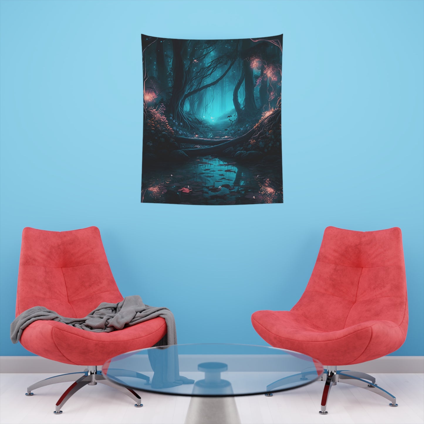 Majestic fantasy forest - Printed Wall Tapestry