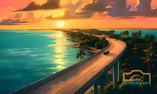 A Dynamic Scene Featuring An Arial View of the Keys