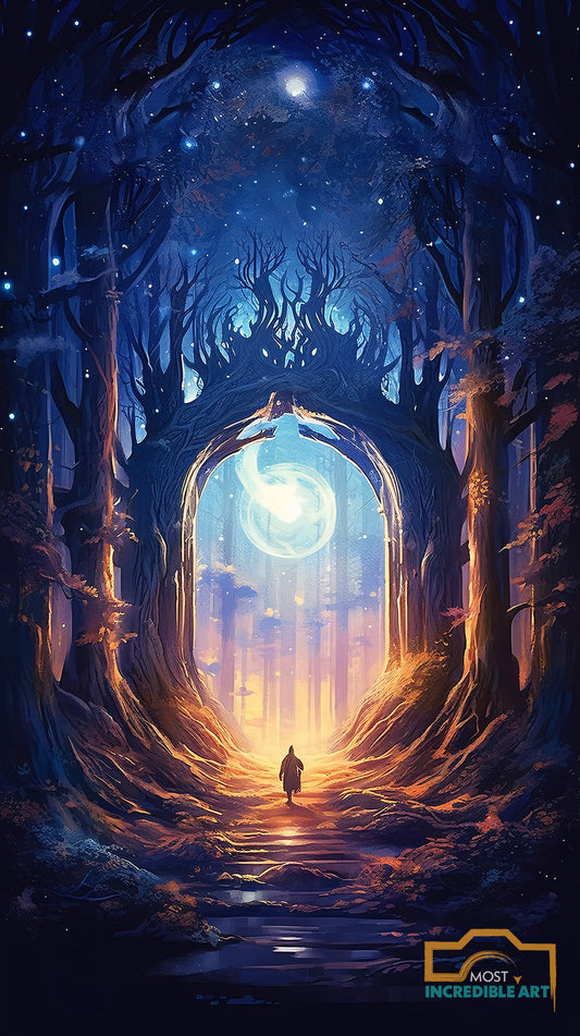 A Mesmerizing Digital Illustration Of A Mystical Porta 0C5