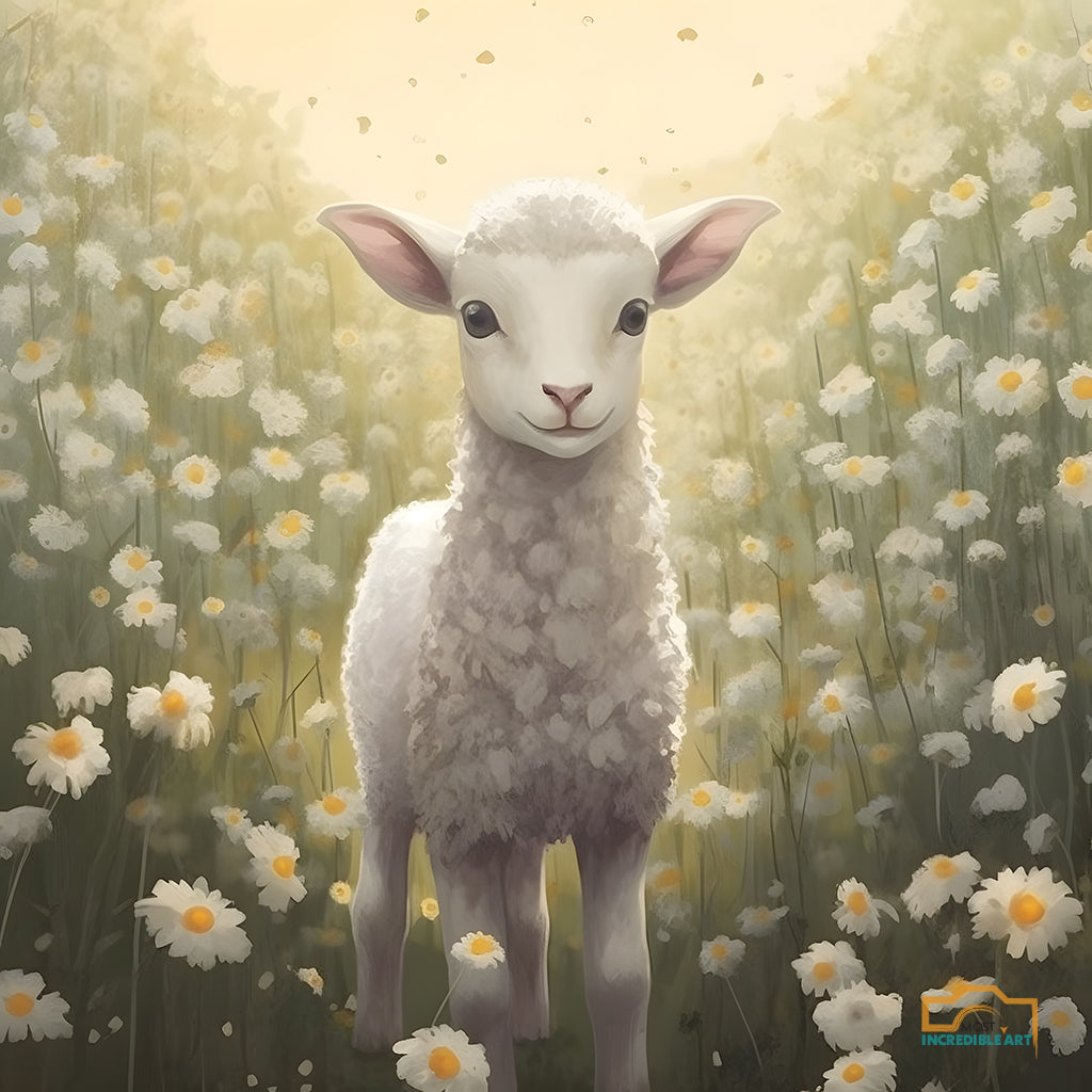 A Captivating Digital Illustration Of Cute Sheep Art I 6