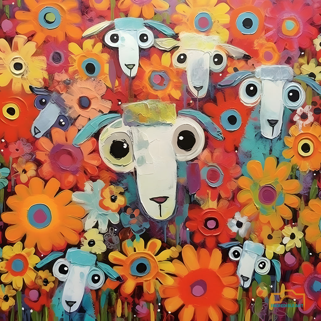 A Playful Comics Panel Showcasing Cute Sheep Art Inspi 8