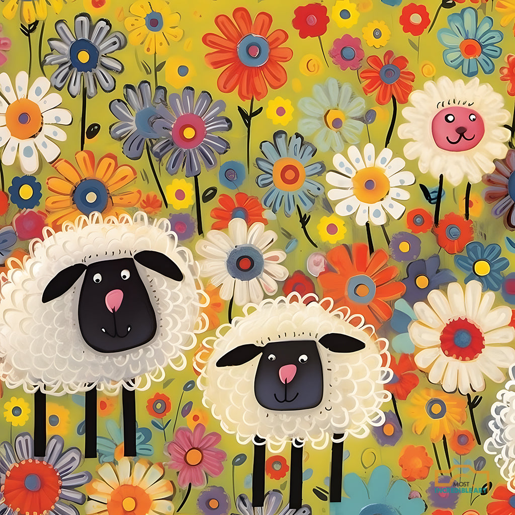 A Playful Comics Panel Showcasing Cute Sheep Art Inspi 9