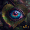 A heart with an eye in it abstract beautiful color
