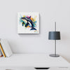 Beautiful Orca watercolor with vibrant colors | Whale Art