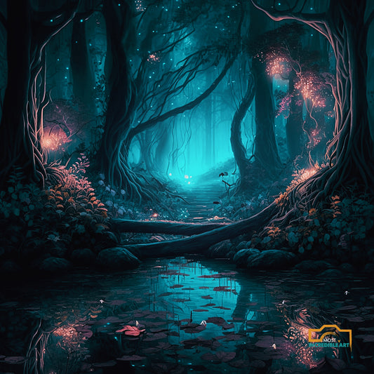 Majestic fantasy forest - Amazing wall art