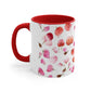 Poppy Flower Design Coffee Mug in Black or Red