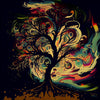 A Jackson Pollock-inspired tree with captivating beauty - Digital Download