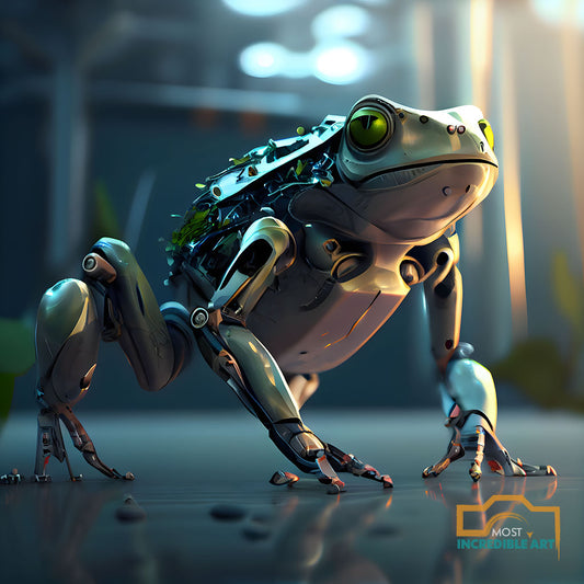 A lifelike robotic frog walking