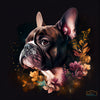 A beautiful watercolor painting of a french bulldog