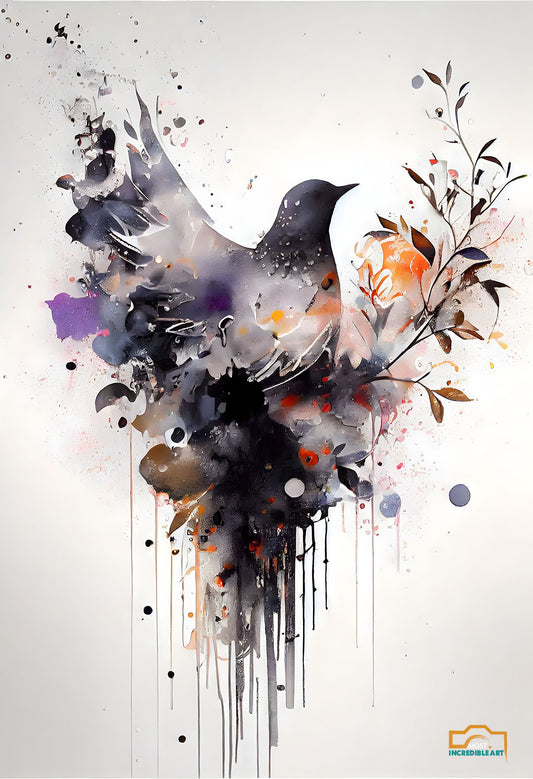 The most beautiful piece of abstract bird art