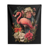 Vintage Botanical Flamingo Tapestry Timeless Elegance in Fabric