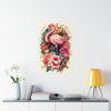 Grace Your Walls with Timeless Elegance - Vintage Botanical Flamingo Poster