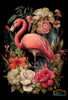 A peerless flamingo cloaked by verdant petals | Vintage botanicals Digital Download